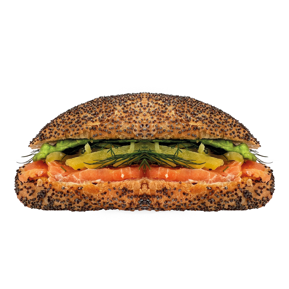 Дижонский сандвич с копченым лососем